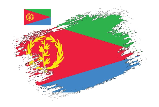 Borstel ontwerp Eritrea vlag Vector