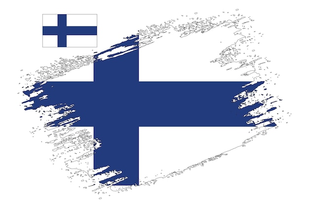 Borstel ontwerp Finland vlag Vector