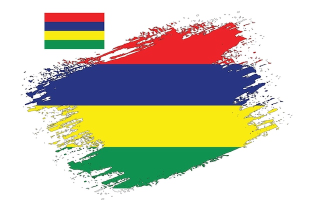 Borstel ontwerp Mauritius vlag Vector