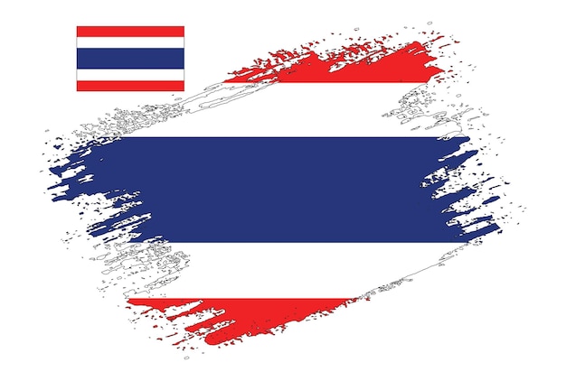 Borstel ontwerp Thailand vlag Vector