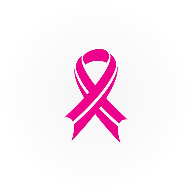 borstkanker bewustzijn lint logo vector templatevector