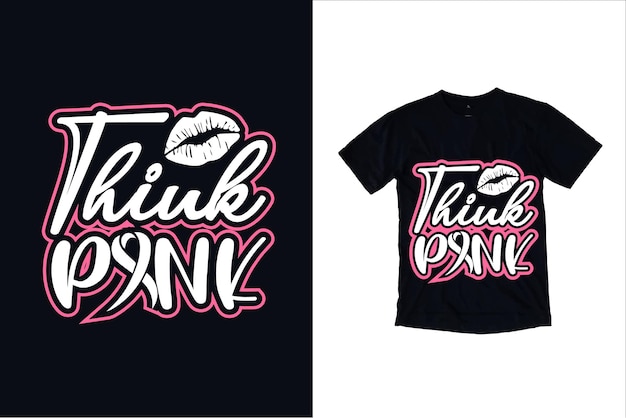 borstkanker T-shirt ontwerp