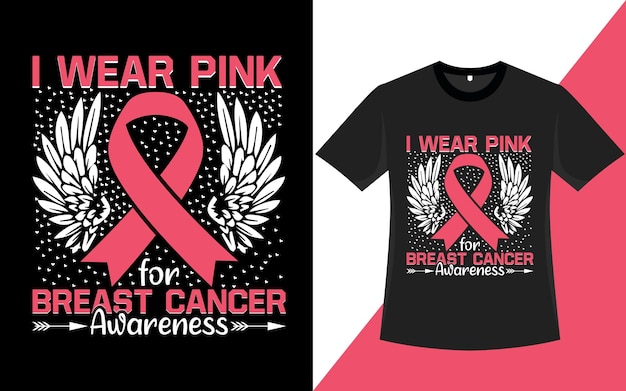 Vector borstkanker t-shirt ontwerp