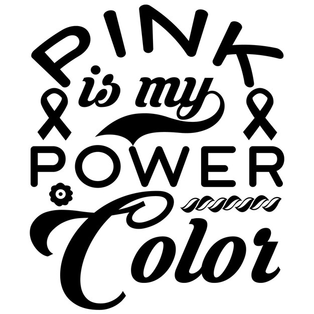 borstkanker typografie tshirt ontwerp