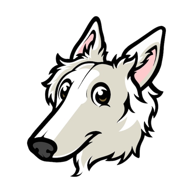 BORZOI HOND VECTOR CARTOON ILLUSTRATIE