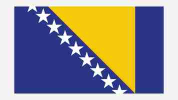 Vector bosnia flag with original color