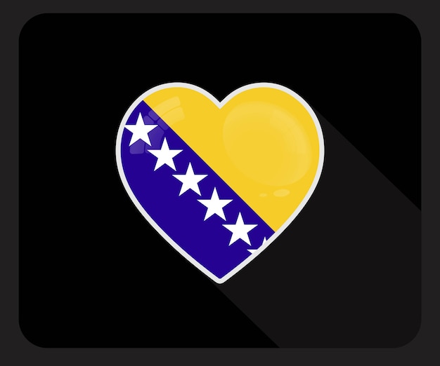 Vector bosnia and herzegovina love pride flag icon