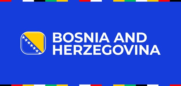 Vector bosnië en herzegovina vlag voetbal 2024 toernooi