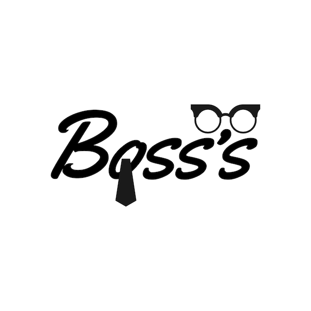 Boss Day Element Vector Design