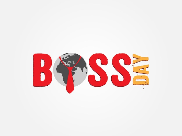 Boss day typografie logo, vectorillustratie. boss's day wordt over het algemeen waargenomen premium vector