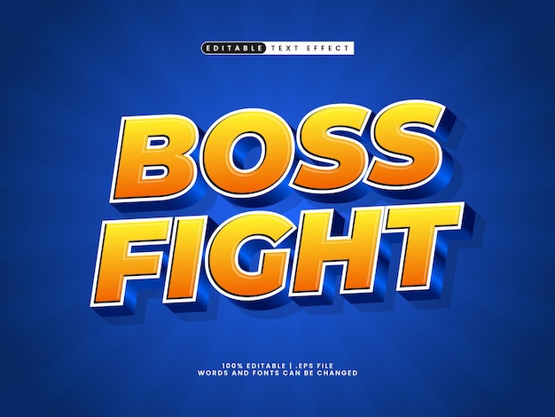 Boss fight text effect