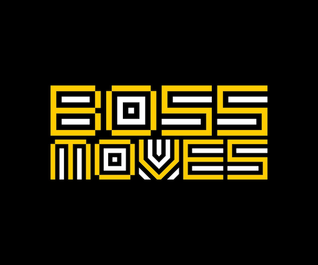 Boss Moves, vector typografie citaat t-shirt design