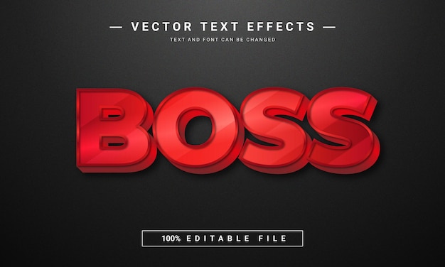 Boss text effect design template