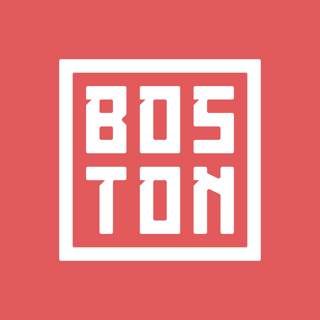 Boston belettering ontwerp