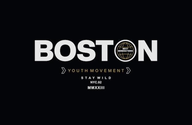 Boston design vector typography for t-shirt and street wear.