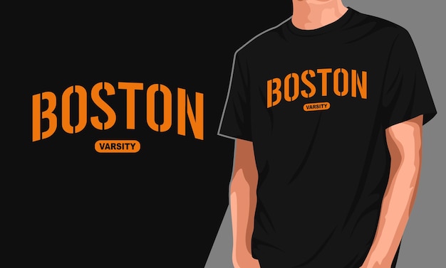 Vector boston graphic tshirt