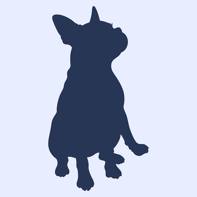 boston terrier vector illustration silhouette