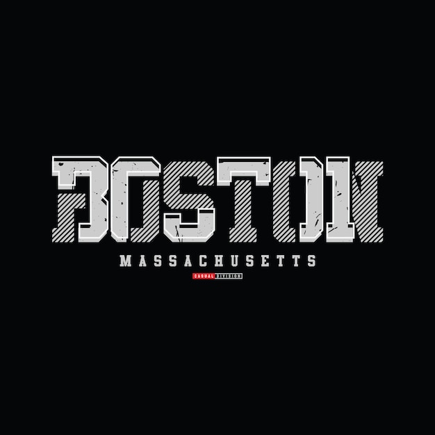 Maglietta boston e design di abbigliamento