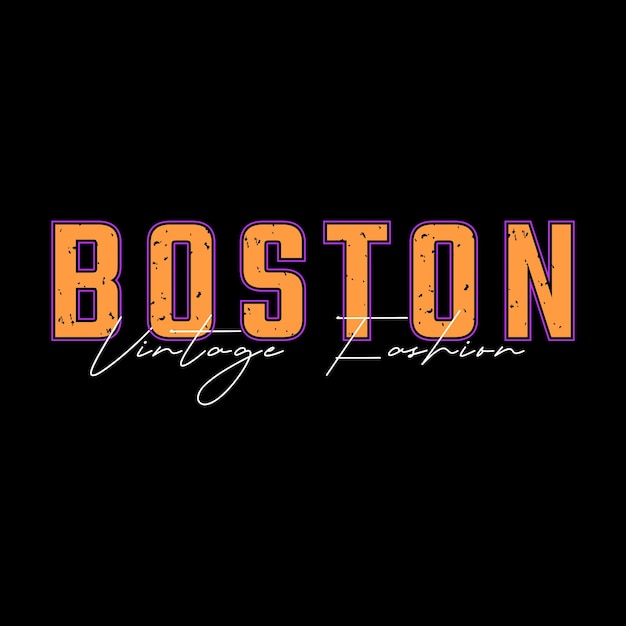 Vettore boston tshirt e abbigliamento design