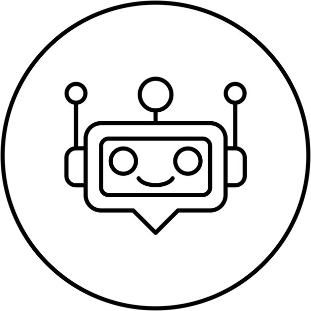 ボットアイコンのベクトル画像はソーシャルメディアエージェンシーに使用できます