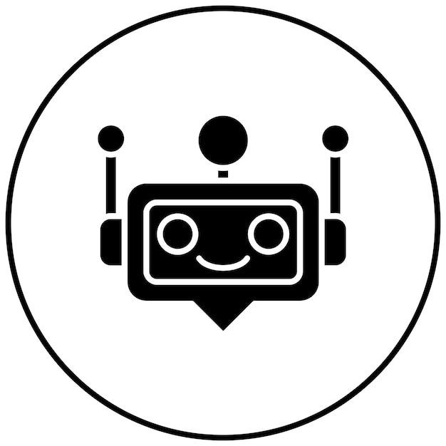 ボットアイコンのベクトル画像はソーシャルメディアエージェンシーに使用できます