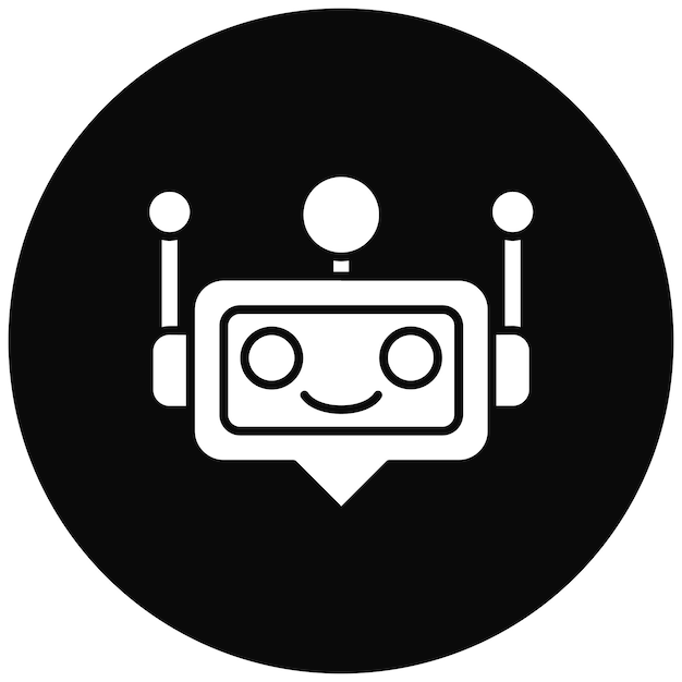 ボットアイコンのベクトル画像はソーシャルメディアエージェンシーに使用できます