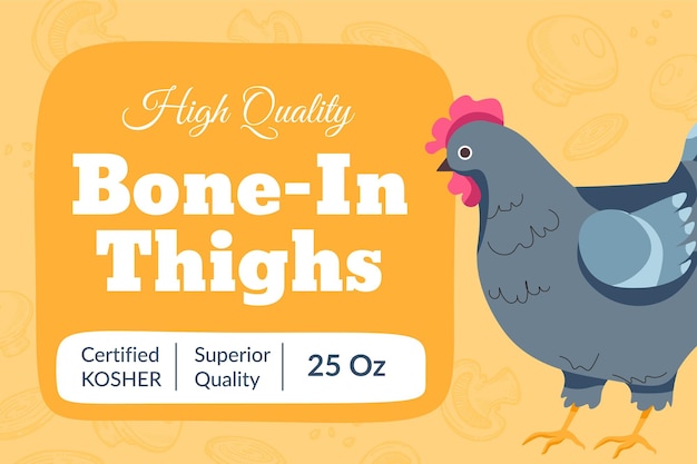 Bot in dijen banner van hoge kwaliteit kippenvlees