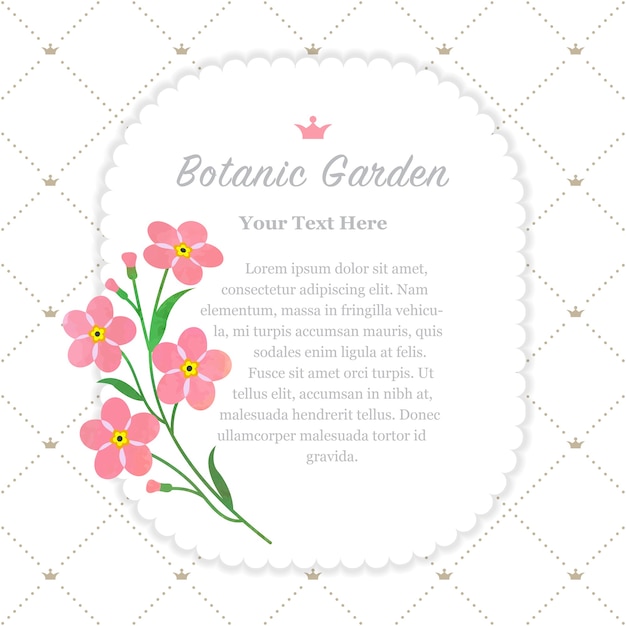 botanic garden frame pink forget me not