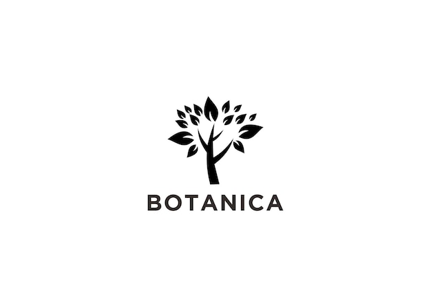 botanica logo ontwerp vectorillustratie