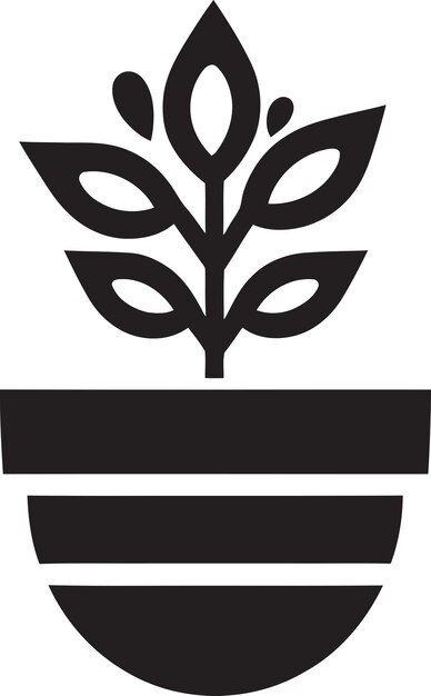 Botanical Balance Emblematic Plant Icon Garden Growth Logo Vector Icon