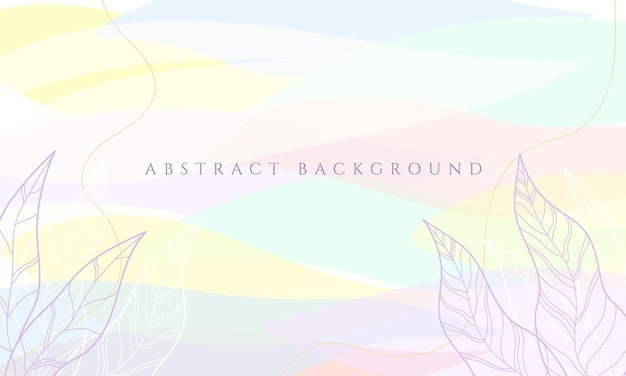 Vector botanical banner with organic shapes background