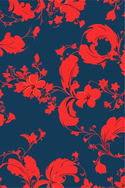 Botanical Beauty Unveiled 2D Flat Vector Seamless Patterns