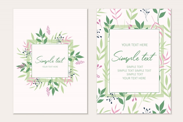 Botanical card template