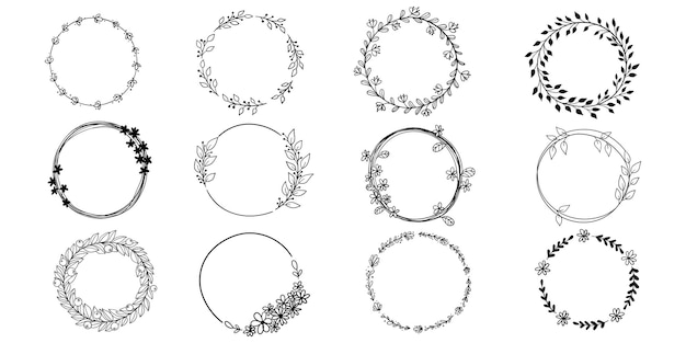 botanical corner ornament of flowers and leaves for decoration