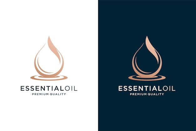 Botanical essential oil logo design