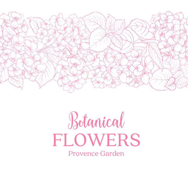 Botanical floral card.