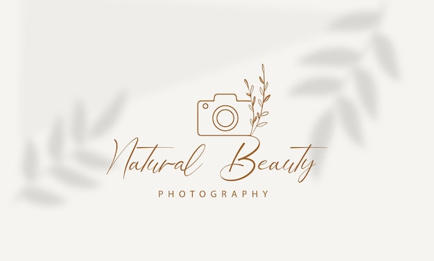 Vector botanical floral element hand drawn logo with wild flower and leaves logo for spa and beauty salon