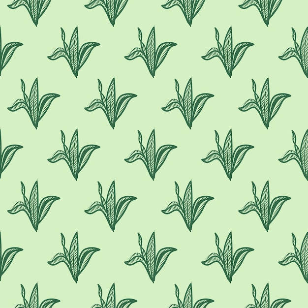 식물 꽃 잎 완벽 한 패턴입니다. 여름과 봄 인쇄. 꽃 패턴, 녹색 잎