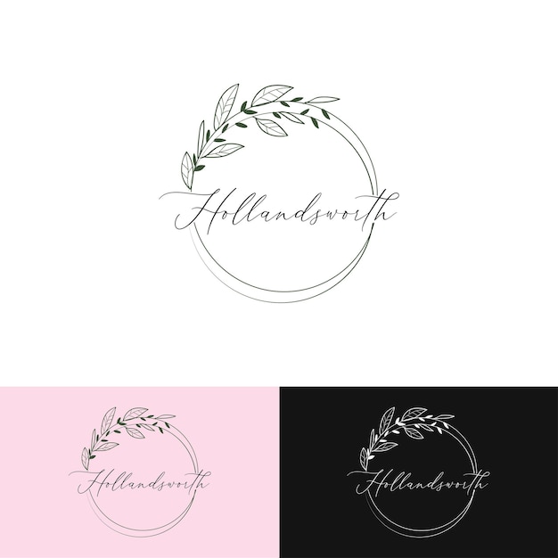 Vector botanical or floral logo design