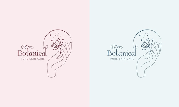 Vector botanical floral logo