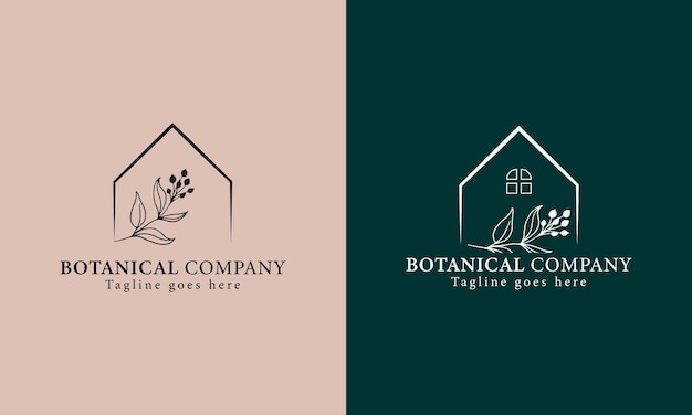 Vector botanical floral logo