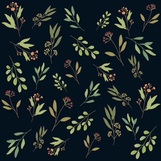 Botanical floral pattern background