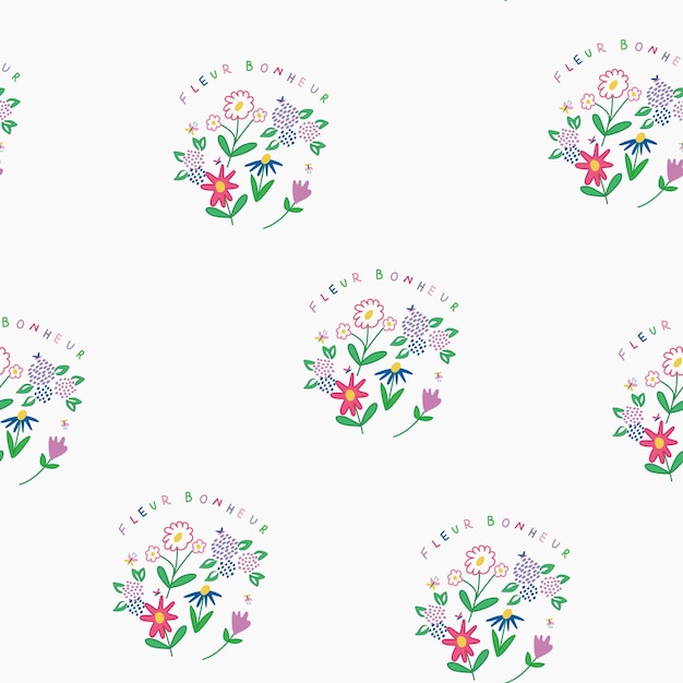 Botanical floral seamless pattern vector