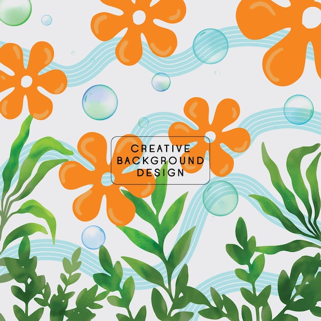 Vector botanical flower banner design vector illustration