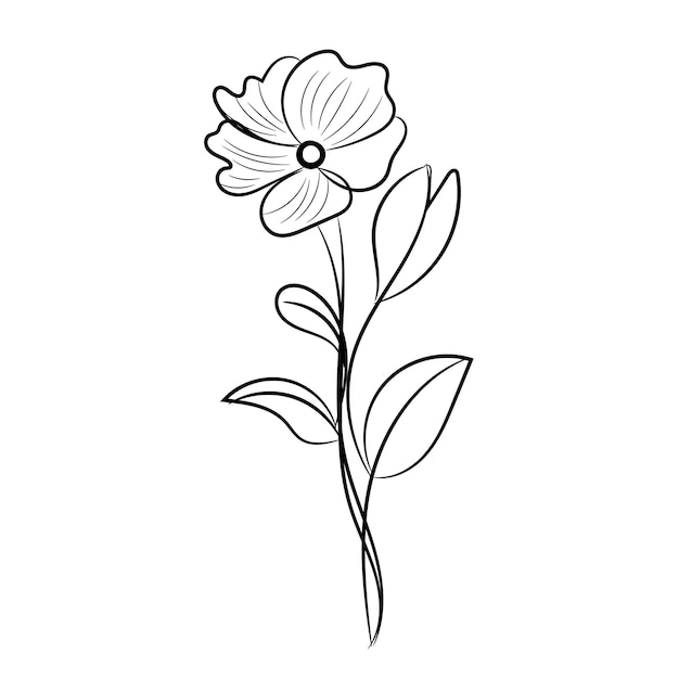 植物学的な花と葉のコレクション