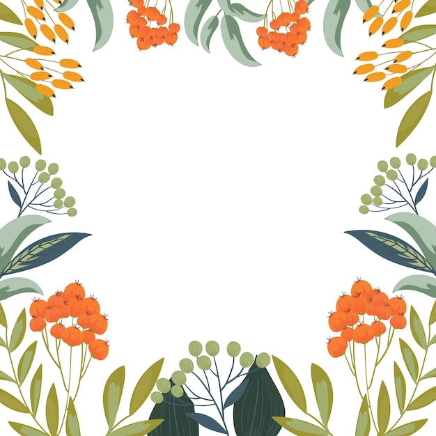 botanical flower wreath frame background 