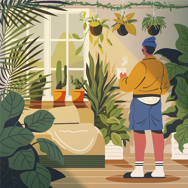 植物園のイラスト