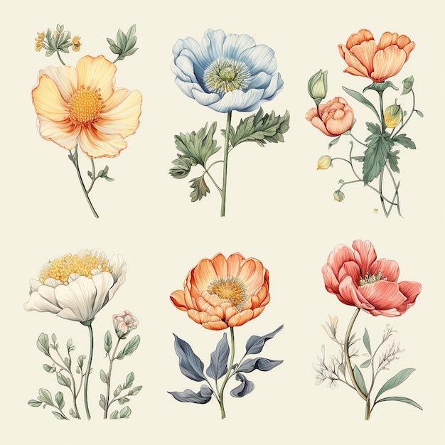 Вектор botanical illustrations