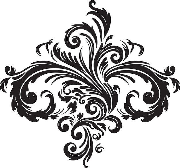 Ботанические сложности Векторный логотип Икона изящные цветочные акценты Декоративный элемент Логотип