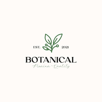 Premium Vector | Botanical leaf monoline logo template isolated in ...